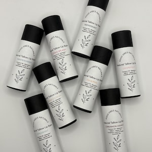 Natural Tallow Lip Balm | Organic | Grass Fed & Finished | Eco Friendly