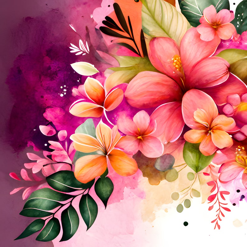 18 Digital Watercolor Background Designs Watercolor Style Etsy