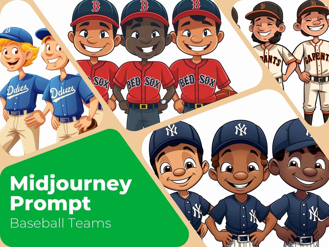 Baseball Teams Professional AI Prompt for Midjourney Etsy