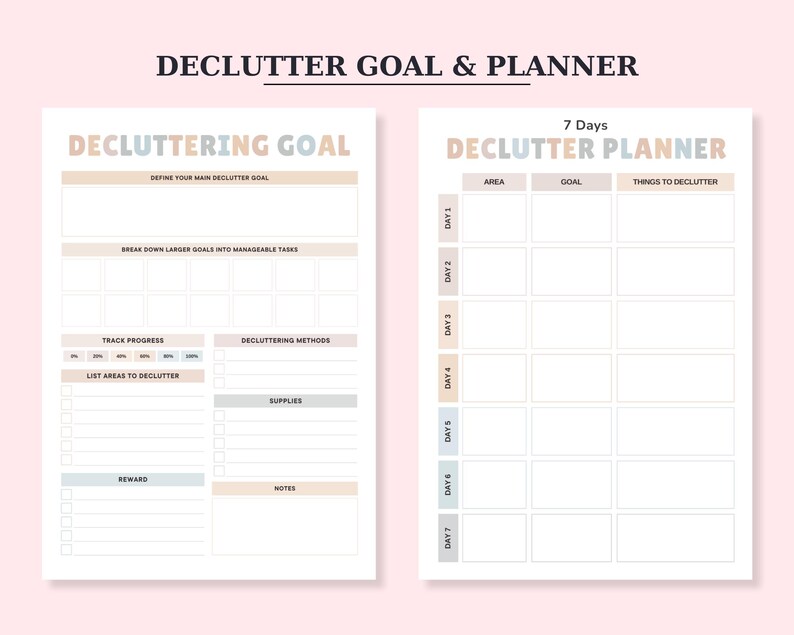 Declutter Challenge Planner: Konmari Checklist (PDF Download) - Etsy