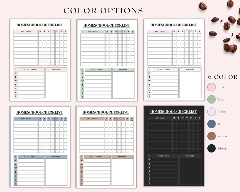 Homeschool Checklist Printable, Daily Checklist for Homeschool Teachers ...
