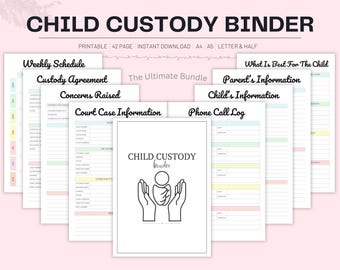 Child Custody Planner Printable: Coparenting Calendar (PDF)