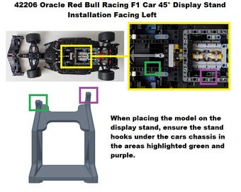 Angled Display Stand LEGO 42206 Oracle Red Bull Racing RB20 F1 Car