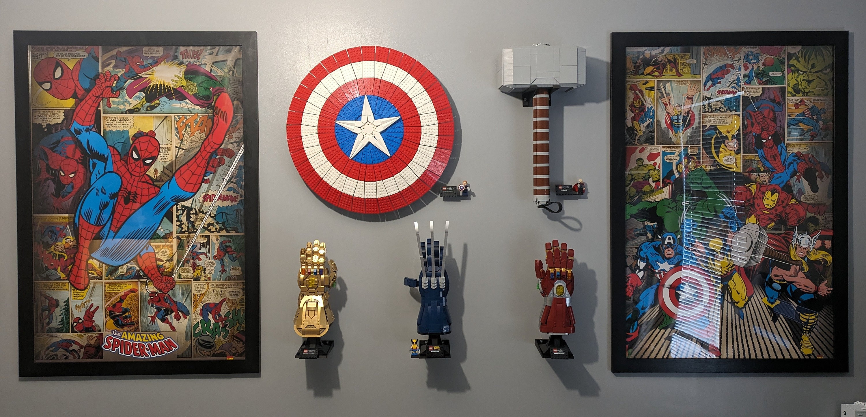 76262 LEGO Marvel Captain America s Shield Wall Mount Display Bracket Etsy