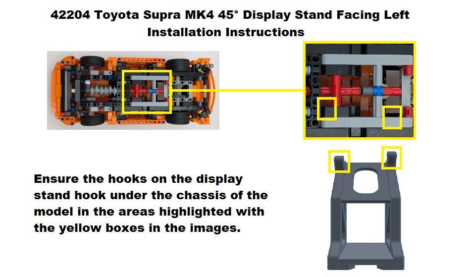 Angled Display Stand LEGO Technic 42204 Toyota Supra MK4 - Etsy