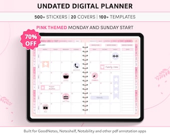 Digital Daily Planner (UNDATED) Goodnotes Planner, iPad Planner ...