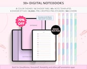 Digital Notebook, Student Notebook, GoodNotes Notebook, iPad Notebook, Notability Notebook, iPad Journal, Portrait Notebook, Pastel Notebook