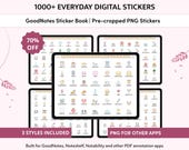 Everyday Digital Stickers, Digital Planner Stickers, Cute Daily Life Stickers, GoodNotes Stickers, iPad Stickers, Precropped PNG Stickers