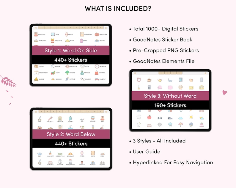 Everyday Digital Stickers, Digital Planner Stickers, Cute Daily Life Stickers, GoodNotes Stickers, iPad Stickers, Precropped PNG Stickers image 2