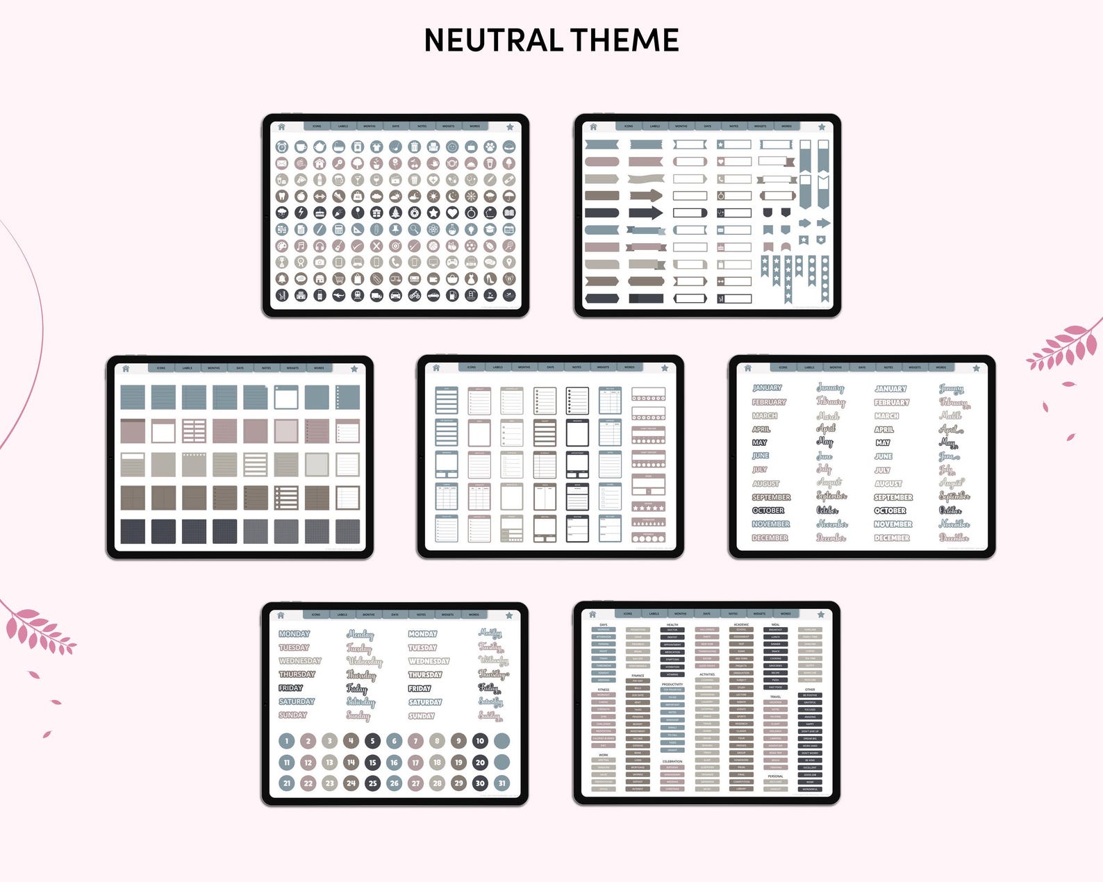 25,000+ Digital Planner Stickers, Goodnotes Sticker Book, iPad Stickers ...