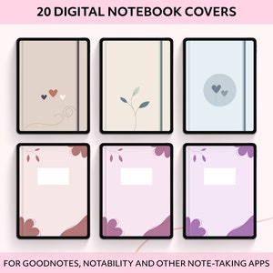 Copertine per quaderni digitali, Copertine estetiche minimaliste, Copertine GoodNotes, Copertine per planner digitali, Copertine digitali carine, Copertine notabili