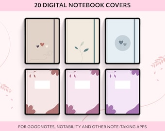 Digital Notebook Covers, Minimalist Aesthetic Covers, GoodNotes Covers, Digital Planner Covers, Cute Digital Covers, Notability Covers