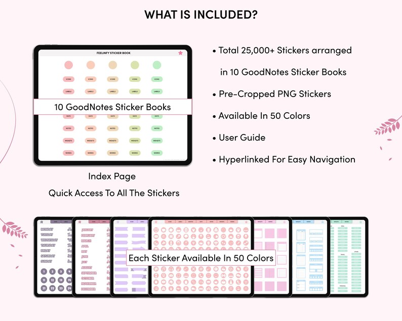 25,000+ Digital Planner Stickers, Goodnotes Sticker Book, iPad Stickers ...