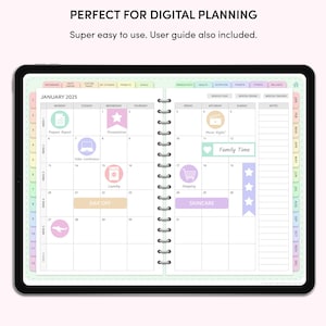 Digitala planeringsklistermärken i regnbågsfärg, GoodNotes-klistermärkesbok, pastellfärgade iPad-klistermärken, förbeskurna PNG-klistermärken, självhäftande anteckningar, vardagsklistermärken bild 5