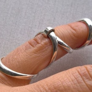 Arthritis finger splint adjustable sterling silver 925 or yellow bronze one