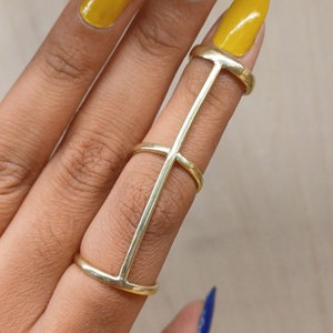 Arthritis finger splint adjustable sterling silver 925 or yellow bronze one