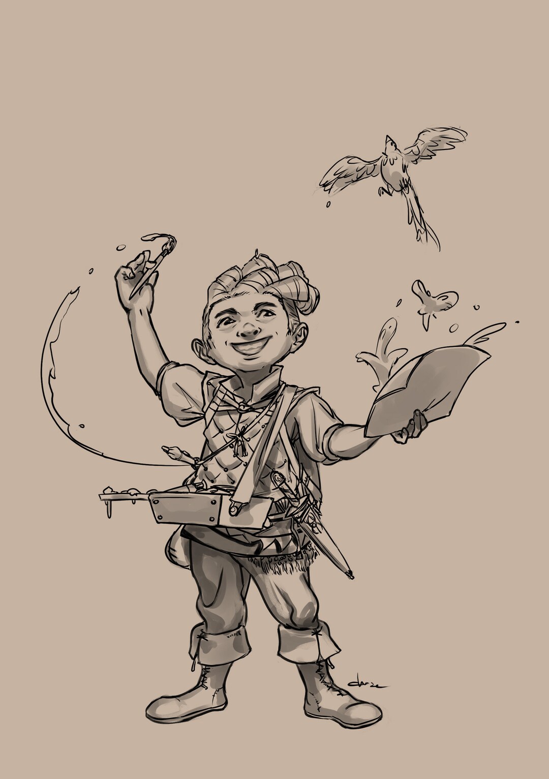 Fantasy Art, Tabletop RPG Characters, Character Design, Sketch