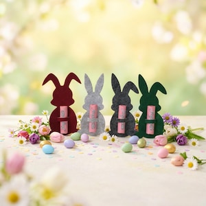 Felt Easter bunny gift idea, money gift, gift wrapping, 2 mm / 3 mm felt image 1