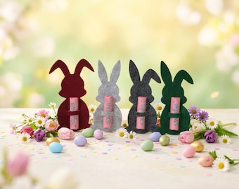 Felt Easter bunny gift idea, money gift, gift wrapping, 2 mm / 3 mm felt