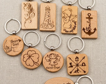 Schlüsselanhänger Personalisiert Holz