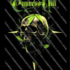 cypress hill skull halftone png files for dtf and dtg for black garments