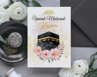 Umrah Mubarak Any Language Hajj Mubarak Card Poster Islamic Card Congratulations Hajj Mecca Islamic Poster ümre mübarek olsun