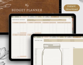 Digital Budget Planner: Financial Templates, Savings Trackers (PDF)