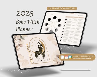 2025 Digital Witchy Planner: Boho Goth Journal (GoodNotes, Notability) (Digital Download)
