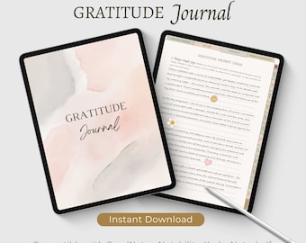 Digital Gratitude Journal: Guided Prompts, Self-Care Diary (GoodNotes)