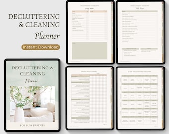Digital Decluttering & Cleaning Planner for Parents (PDF)