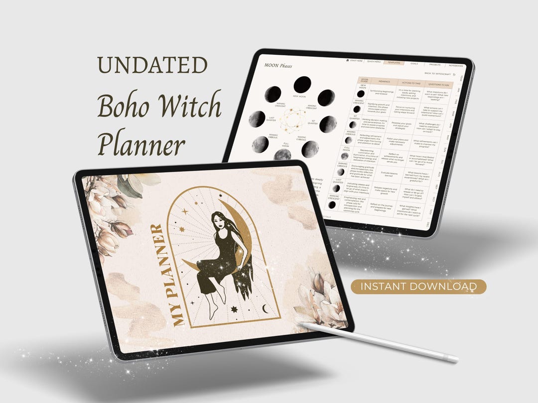 Goth Notes App Witchy Digital Planner: Goth Boho Journal for Goodnotes, Notability ...