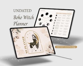 Witchy Digital Planner: Goth Boho Journal for GoodNotes, Notability (Digital Download)