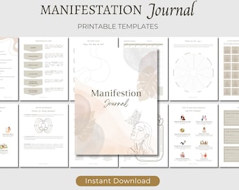 Law of Attraction Manifestation Journal: Guided Planner (Printable)
