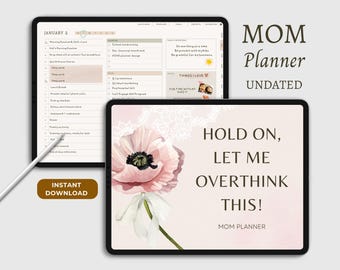 Undated Mom Planner: Digital iPad Template for Goodnotes & Notability