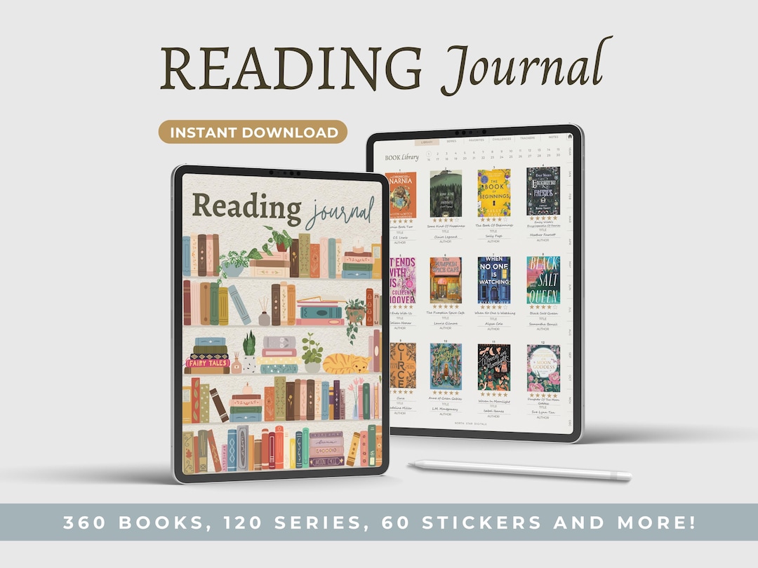 Digital Reading Journal: Book Tracker & Review (goodnotes, Notability ...