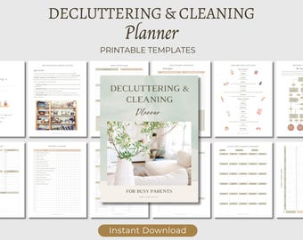 Cleaning & Decluttering Printable Planner: Home Organizing for Parents (Digital Download)