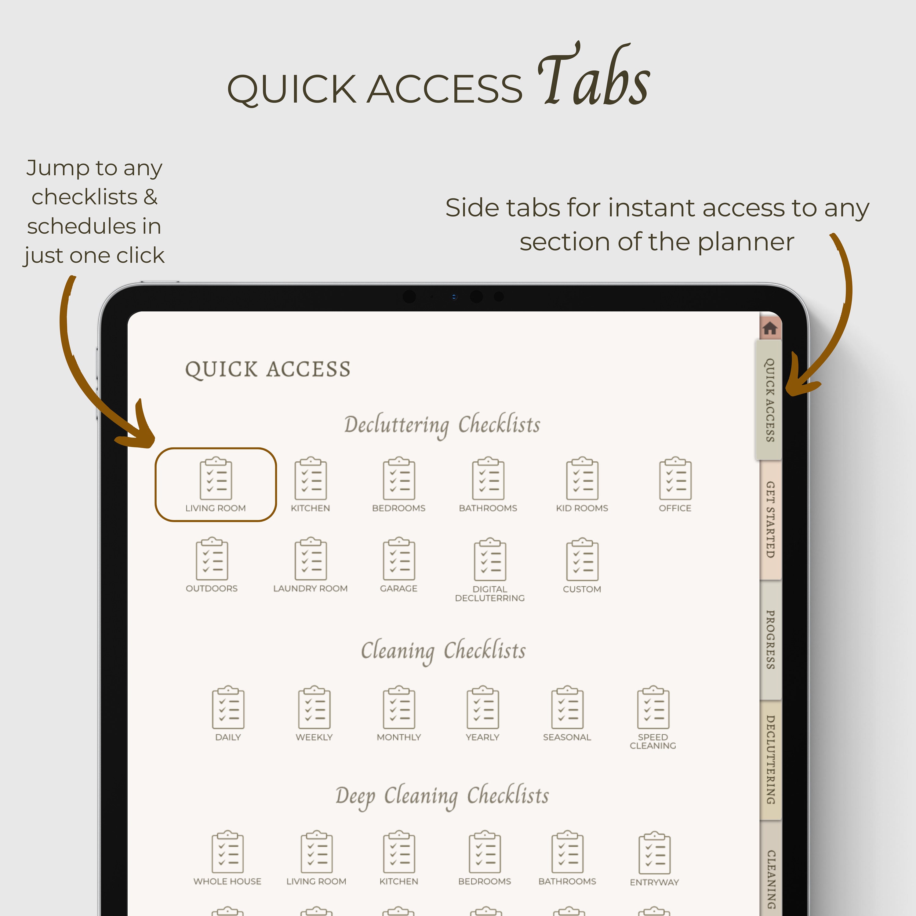 Digital Decluttering & Cleaning Planner for Parents (PDF) - Etsy