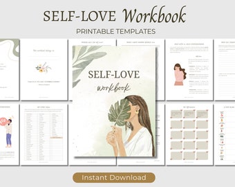 Self-Love Workbook: Printable Guided Journal with Prompts (Digital Download)