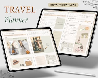 Digital Travel Planner: Itinerary, Journal, Goodnotes Template (Digital Download)