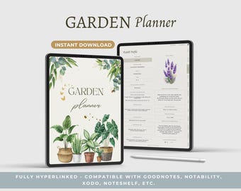 Digital Garden Planner: Gardening Organizer (PDF for GoodNotes - Ipad), Plant Journal, Gardening Logbook, Gardener Gift
