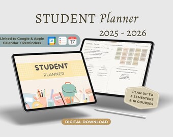 2025-2026 Student Digital Planner: Academic Organizer for GoodNotes (iPad Compatible)