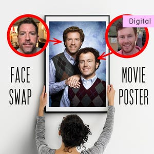 Custom &#39;Step Brothers&#39; Movie Poster: Personalized Face Swap Art (Digital Download)