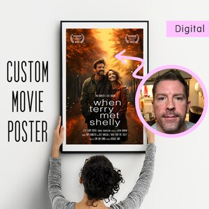 Custom Romantic Movie Poster: Personalized Face Swap Gift (Digital Download)