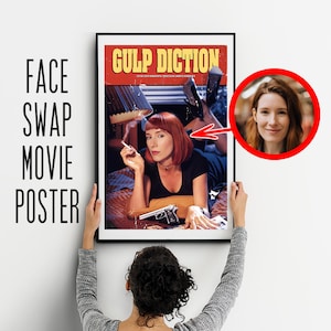 Custom Pulp Fiction Movie Poster: Personalized Face Swap Portrait