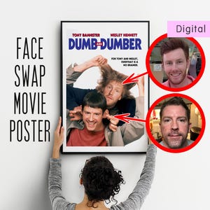 Dumb and Dumber Face Swap Movie Poster: Personalized Portrait (Digital Download)