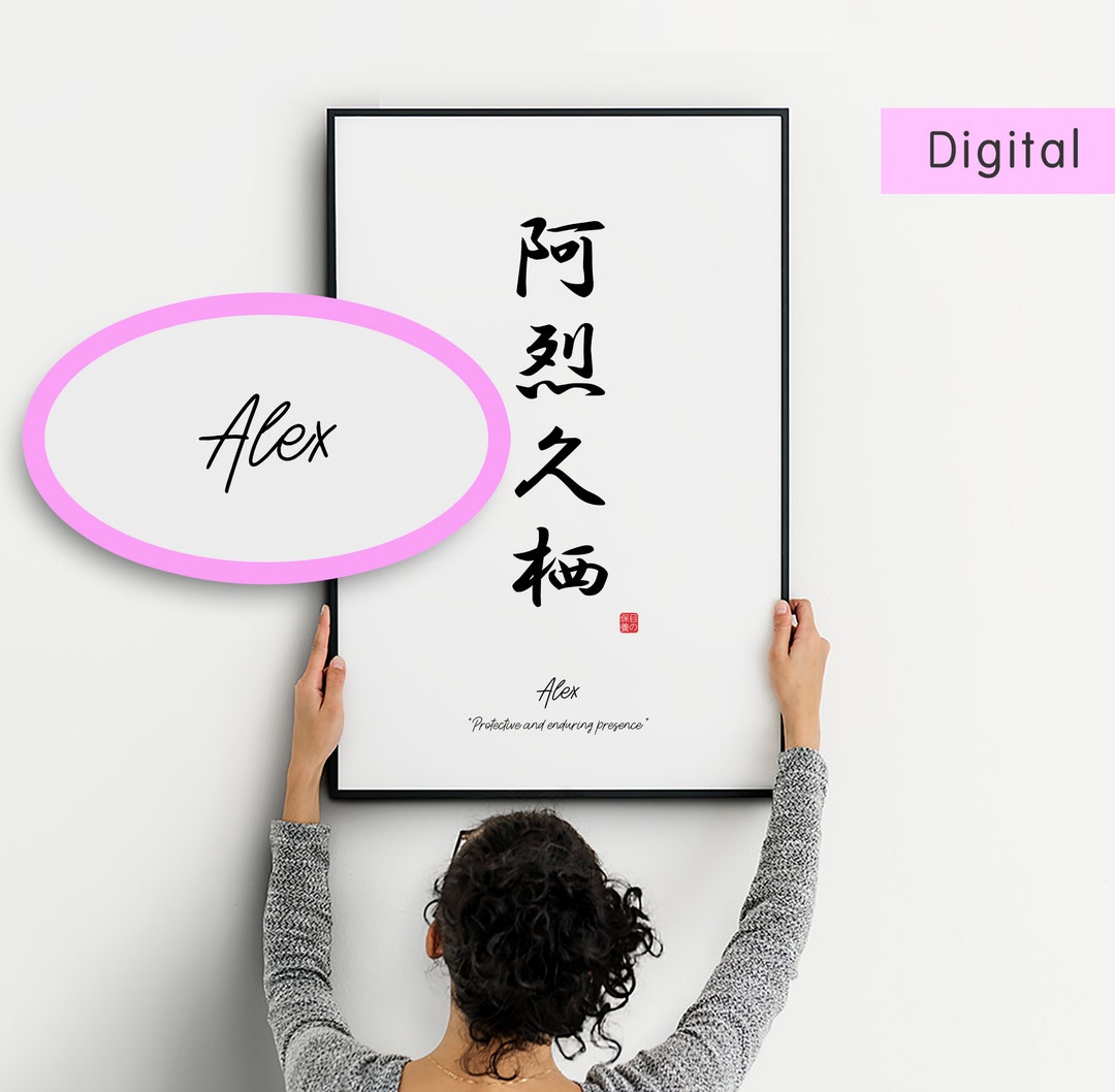 The Name alex in Kanji Digital Download Etsy