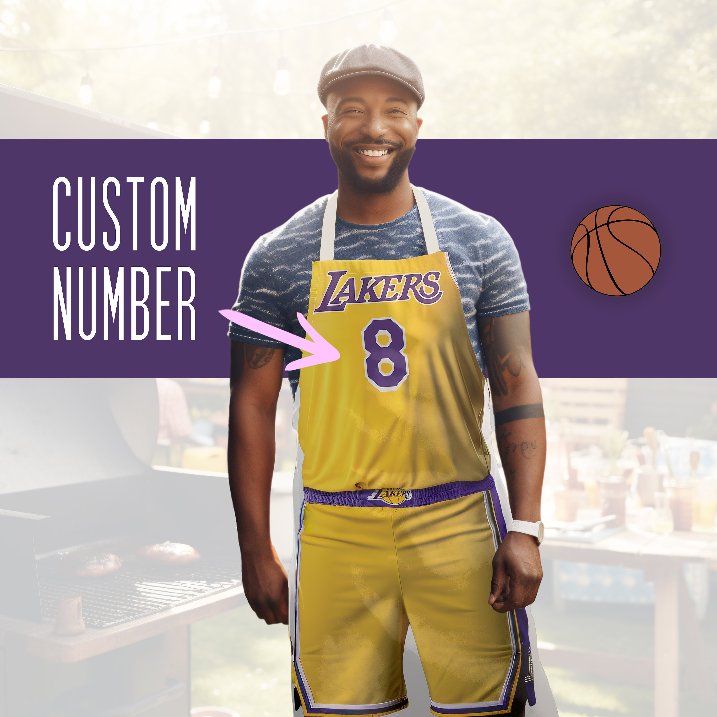 LA Lakers Los Angeles Basketball Jersey Personalised Name Wall