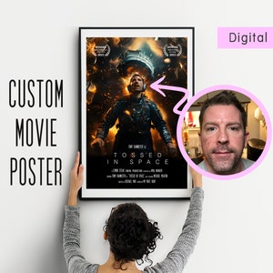 Custom Sci-Fi Movie Poster: Personalized Face Swap Gift (Digital Download)