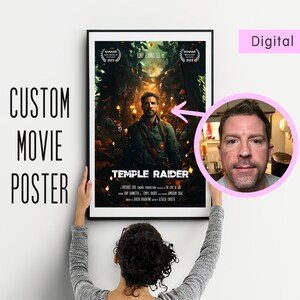 Custom Adventure Movie Poster: Personalized Face Swap Gift (Digital Download)