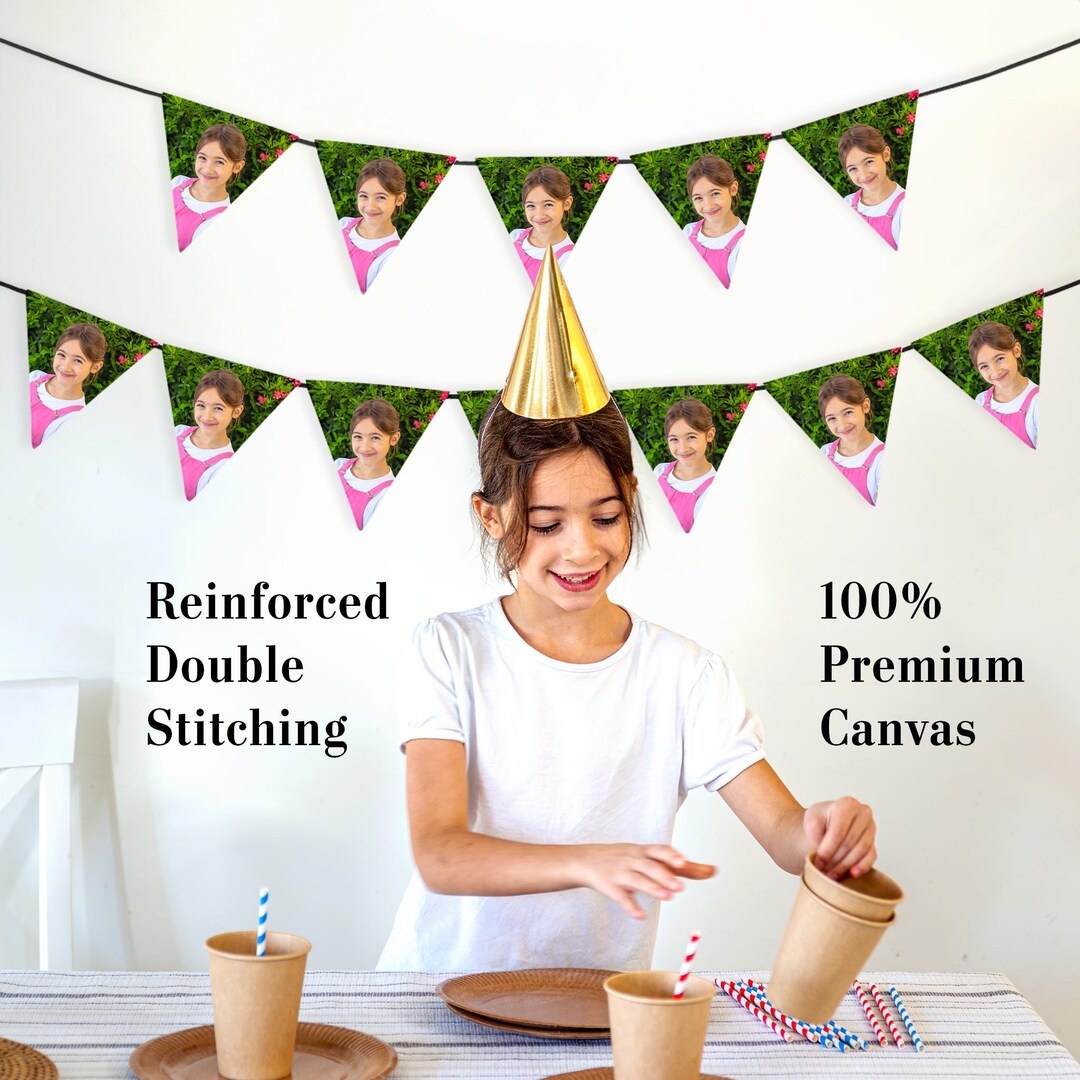 Custom Party Triangle Flags, Personalised Birthday, Fabric Flag, Custom ...